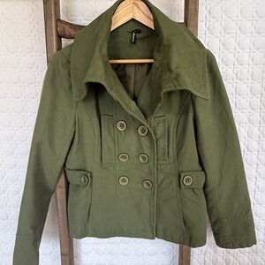 Ambition Brand Women's Army Green Double-breasted Jacket